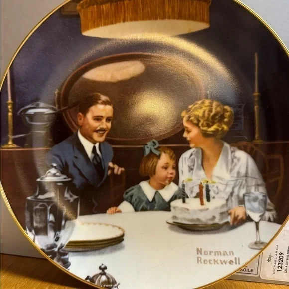 **Norman Rockwell Collector Plate: "The Birthday Wish"**Plate Number: 19714 с - Picture 4 of 4
